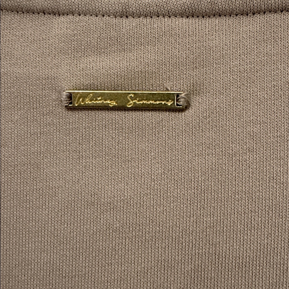 Gymshark Cropped Sweatshirt Taupe Elastic Waist Workout Pullover Size Medium - Picture 5 of 6
